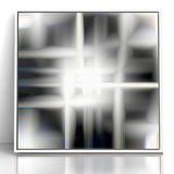 Elegant Black and White Abstract Art | Modern Monochrome Canvas Design