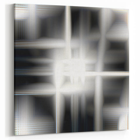 Elegant Black and White Abstract Art | Modern Monochrome Canvas Design