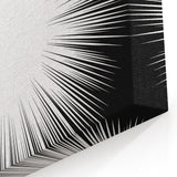 Radiant Black and White Abstract Art | Burst Monochrome Canvas Design