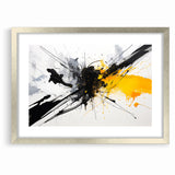 Dynamic Black and White Abstract Art | Splash Monochrome Canvas Design
