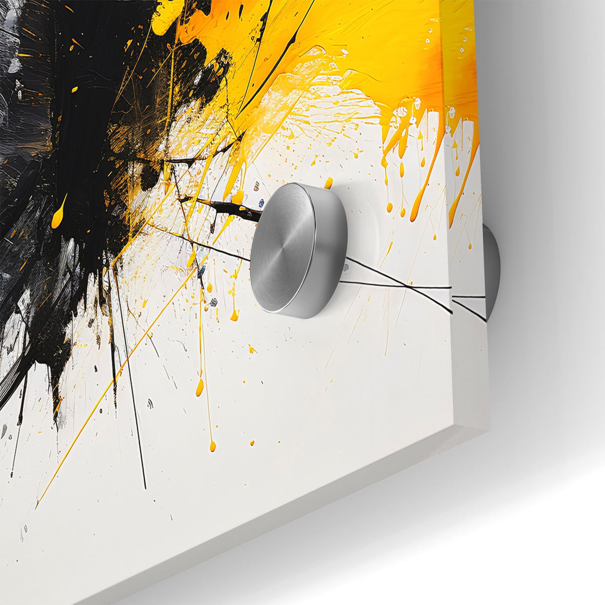 Dynamic Black and White Abstract Art | Splash Monochrome Canvas Design