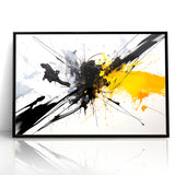 Dynamic Black and White Abstract Art | Splash Monochrome Canvas Design