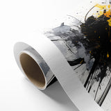 Dynamic Black and White Abstract Art | Splash Monochrome Canvas Design