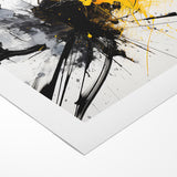 Dynamic Black and White Abstract Art | Splash Monochrome Canvas Design