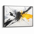 Dynamic Black and White Abstract Art | Splash Monochrome Canvas Design