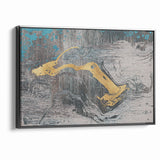 Golden Brush Strokes on Textured Abstract Line Art - Modern Wall Decor