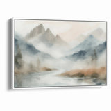 Abstract Nature Prints - Misty Mountain Serenity Wall Art