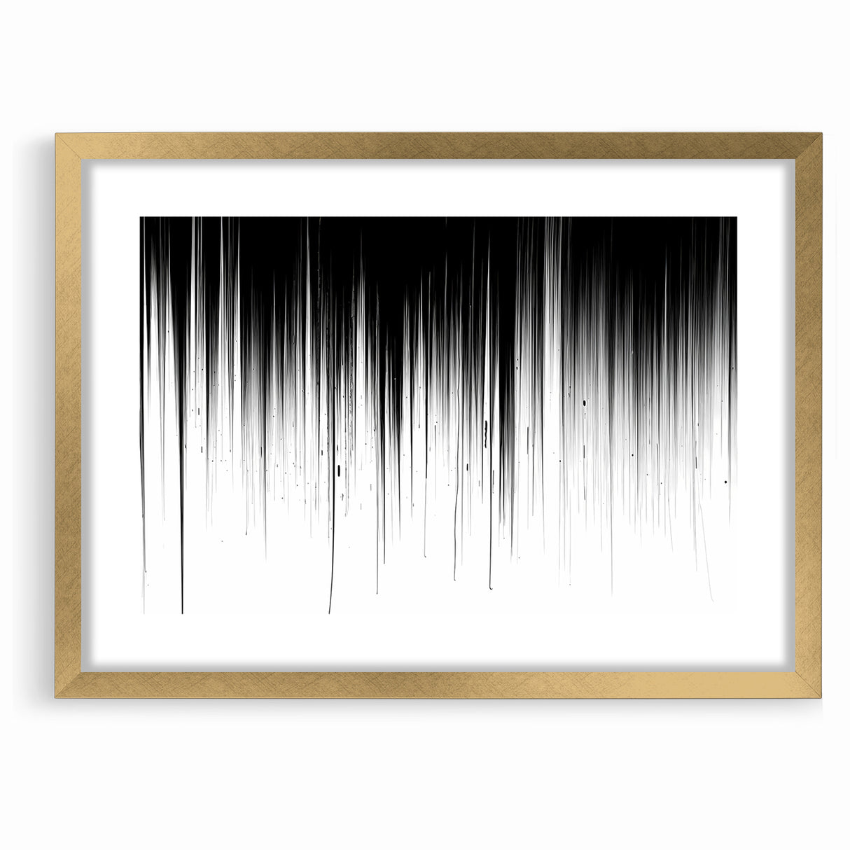 Minimalist Black and White Abstract Art | Drip Monochrome Canvas Design