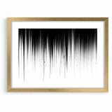 Minimalist Black and White Abstract Art | Drip Monochrome Canvas Design