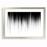 Minimalist Black and White Abstract Art | Drip Monochrome Canvas Design