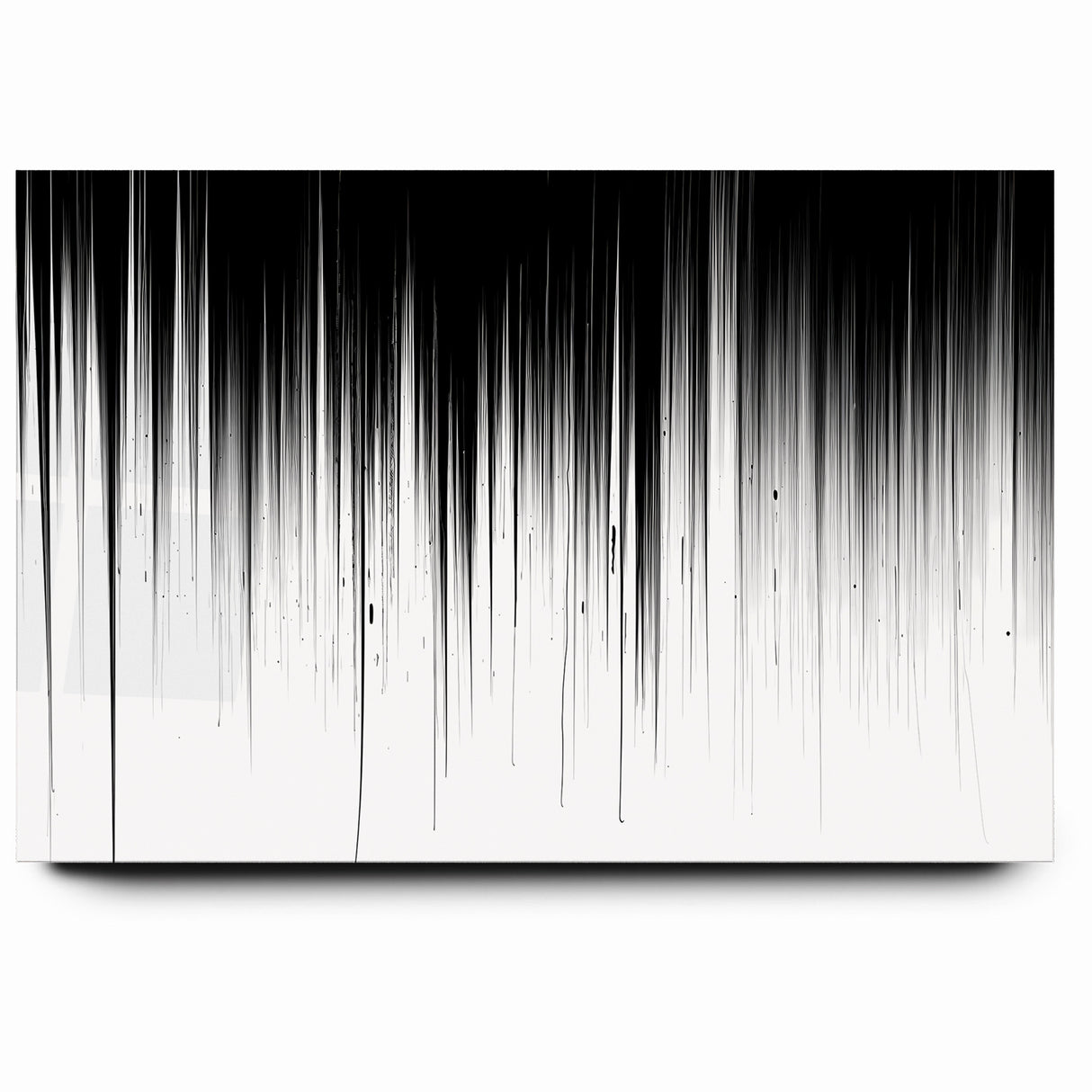 Minimalist Black and White Abstract Art | Drip Monochrome Canvas Design