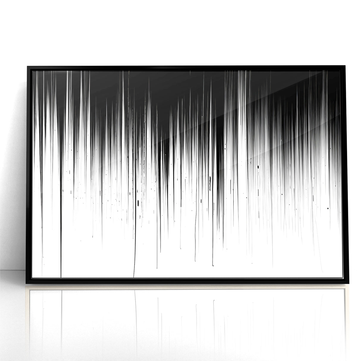 Minimalist Black and White Abstract Art | Drip Monochrome Canvas Design