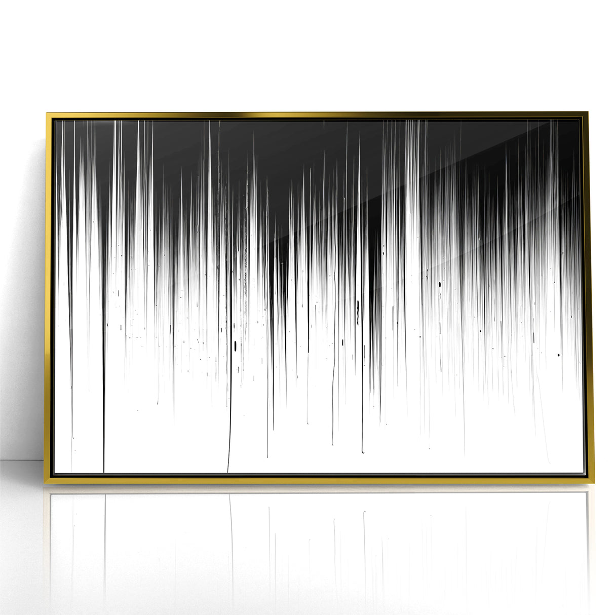 Minimalist Black and White Abstract Art | Drip Monochrome Canvas Design