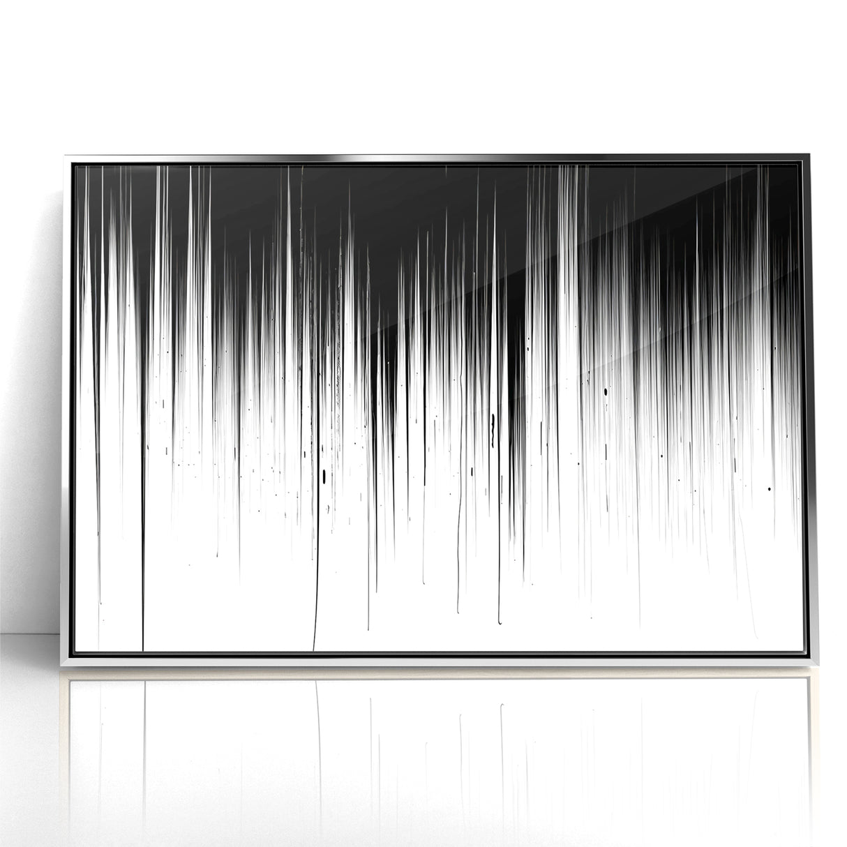 Minimalist Black and White Abstract Art | Drip Monochrome Canvas Design
