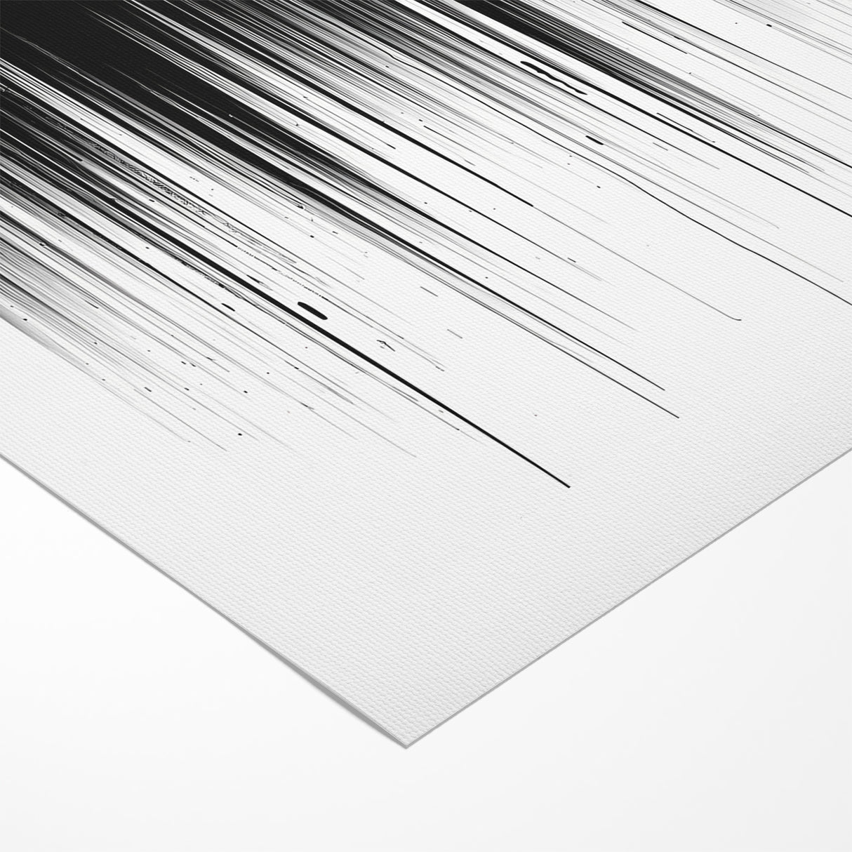 Minimalist Black and White Abstract Art | Drip Monochrome Canvas Design