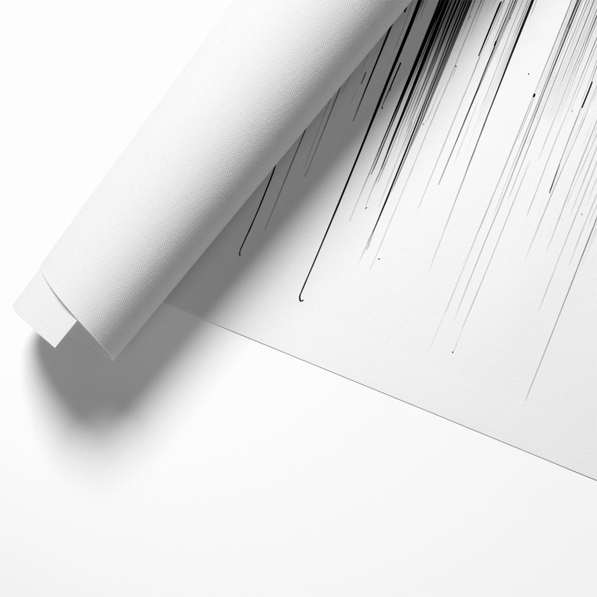 Minimalist Black and White Abstract Art | Drip Monochrome Canvas Design