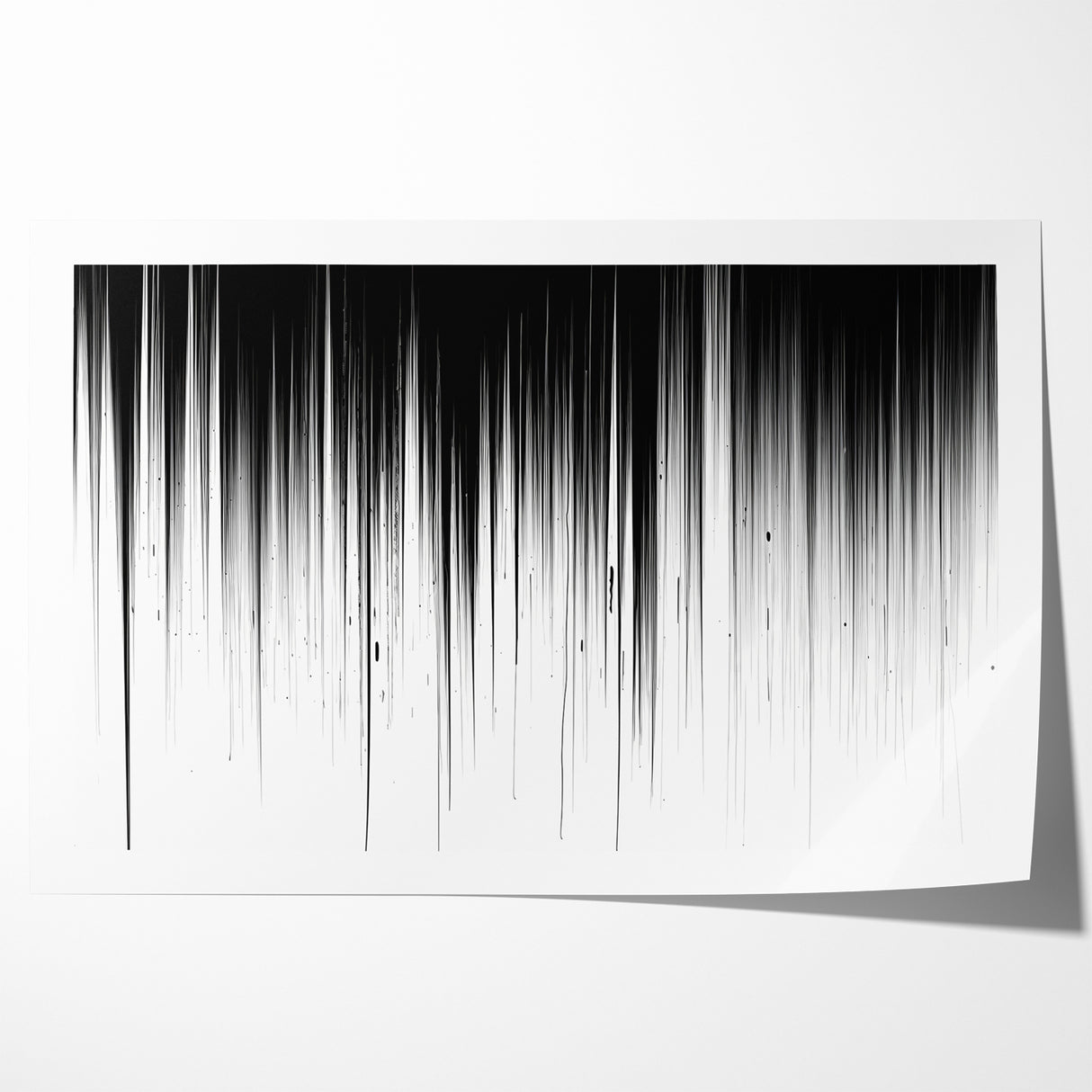 Minimalist Black and White Abstract Art | Drip Monochrome Canvas Design