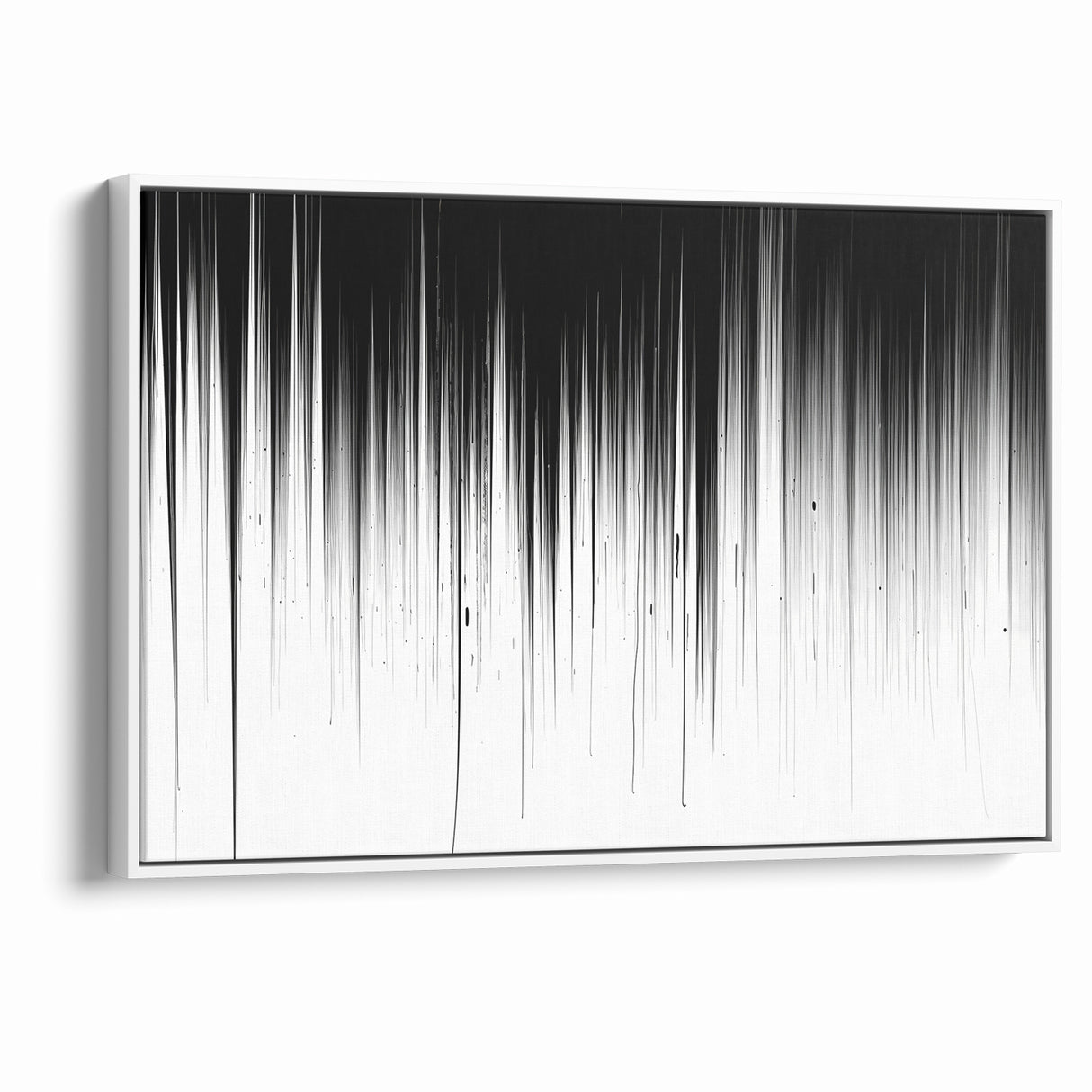 Minimalist Black and White Abstract Art | Drip Monochrome Canvas Design