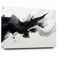 Flowing Black and White Abstract Art | Modern Monochrome Canvas Design