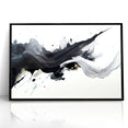 Flowing Black and White Abstract Art | Modern Monochrome Canvas Design