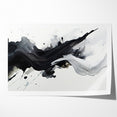 Flowing Black and White Abstract Art | Modern Monochrome Canvas Design