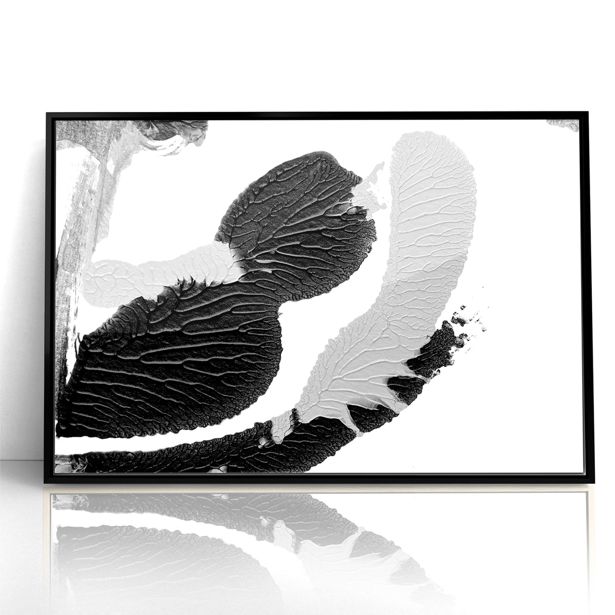 Textured Black and White Abstract Art | Monochrome Canvas Design