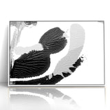 Textured Black and White Abstract Art | Monochrome Canvas Design