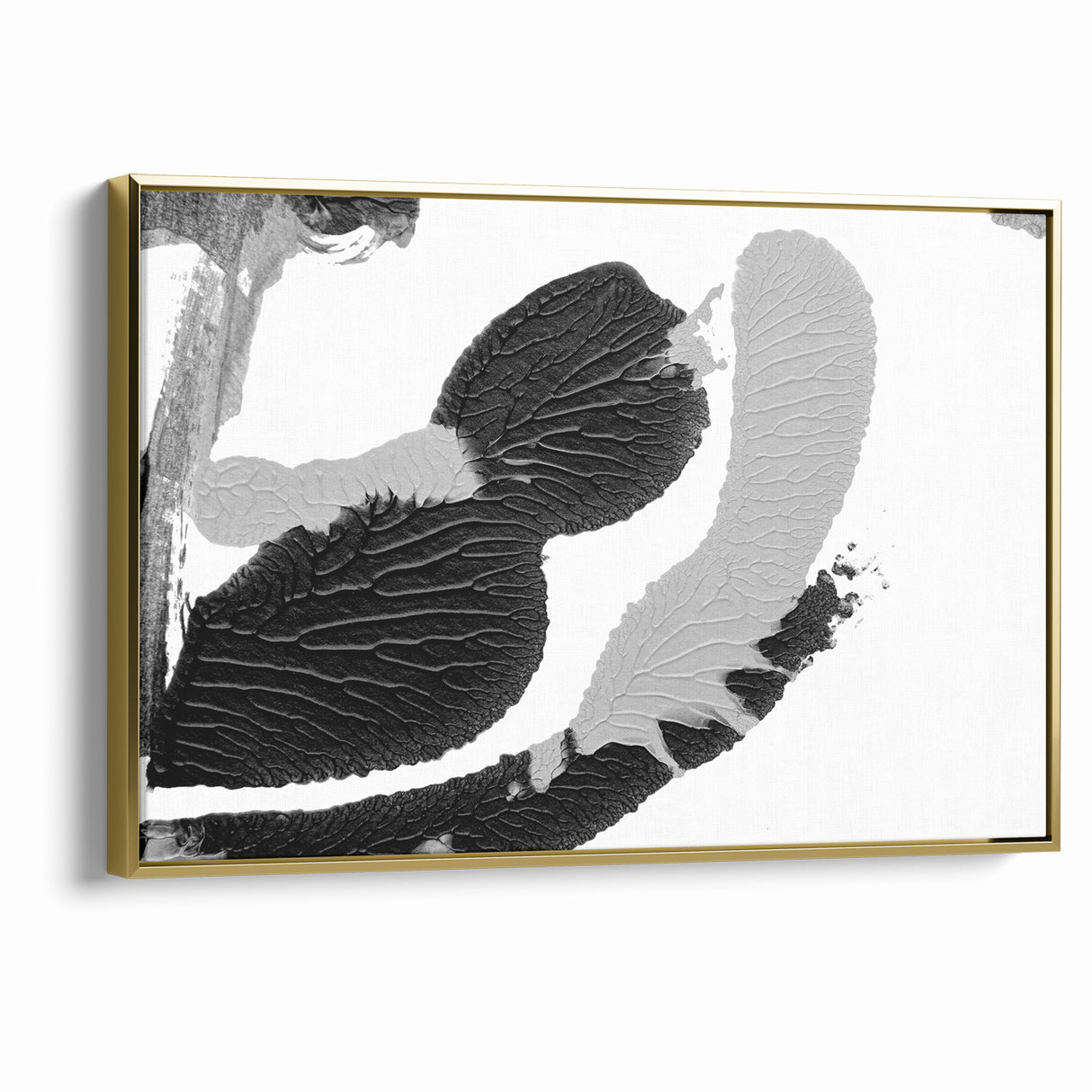 Textured Black and White Abstract Art | Monochrome Canvas Design