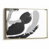 Textured Black and White Abstract Art | Monochrome Canvas Design