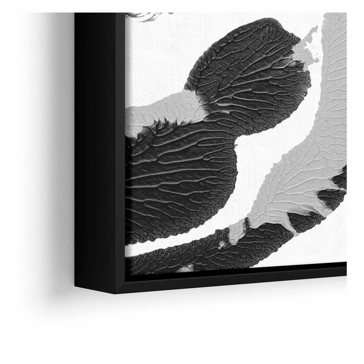 Textured Black and White Abstract Art | Monochrome Canvas Design