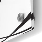 Curved Black and White Abstract Art | Minimalist Monochrome Canvas