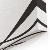 Curved Black and White Abstract Art | Minimalist Monochrome Canvas