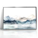 Modern Landscape Abstract Art - Tranquil Mountain Scenery Wall Decor