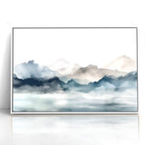Modern Landscape Abstract Art - Tranquil Mountain Scenery Wall Decor
