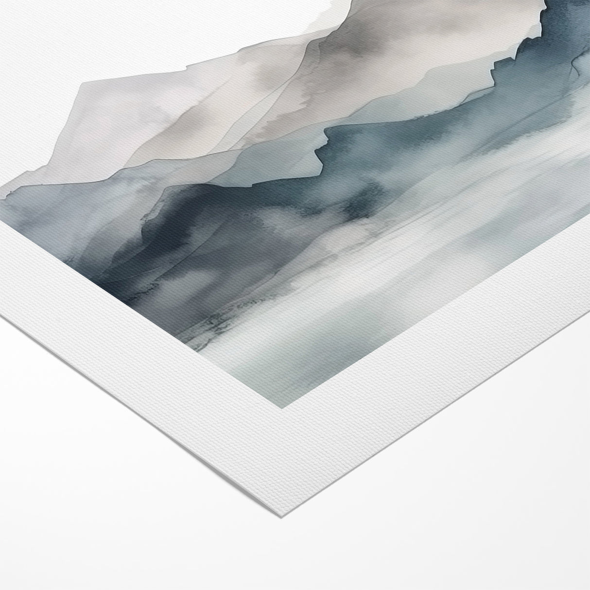 Modern Landscape Abstract Art - Tranquil Mountain Scenery Wall Decor