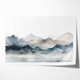 Modern Landscape Abstract Art - Tranquil Mountain Scenery Wall Decor