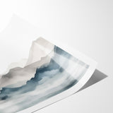 Modern Landscape Abstract Art - Tranquil Mountain Scenery Wall Decor