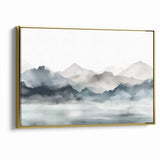 Modern Landscape Abstract Art - Tranquil Mountain Scenery Wall Decor