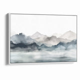Modern Landscape Abstract Art - Tranquil Mountain Scenery Wall Decor