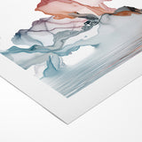 Modern Landscape Wall Decor - Serene Water and Translucent Forms Art