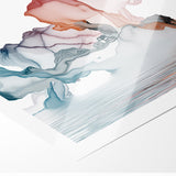Modern Landscape Wall Decor - Serene Water and Translucent Forms Art
