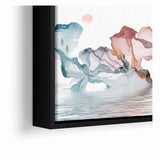 Modern Landscape Wall Decor - Serene Water and Translucent Forms Art