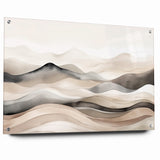 Contemporary Landscape Abstract Art - Serene Desert Scenery Wall Decor