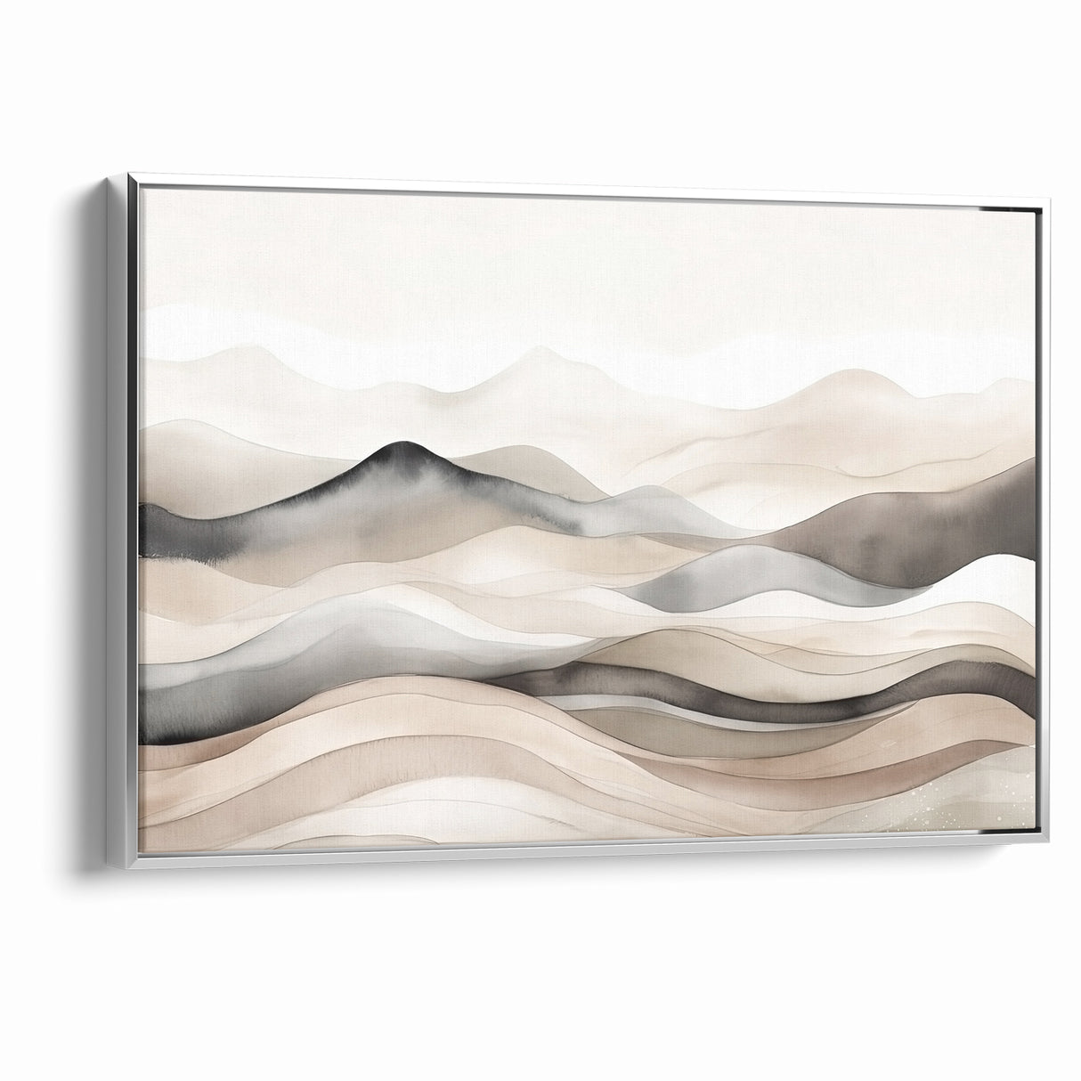 Contemporary Landscape Abstract Art - Serene Desert Scenery Wall Decor