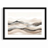 Contemporary Landscape Abstract Art - Serene Desert Scenery Wall Decor
