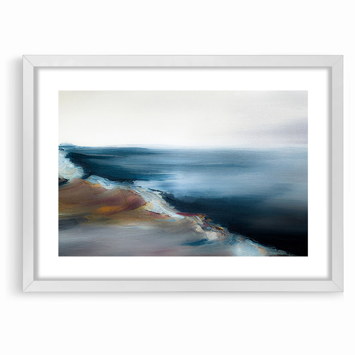 Abstract Scenery Canvas - Serene Coastal Horizon Wall Art