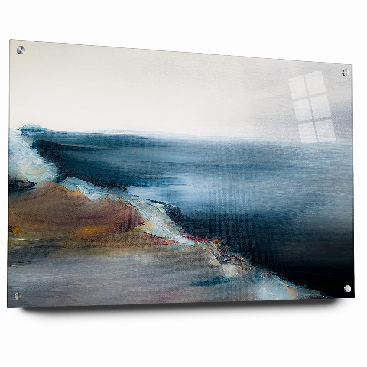 Abstract Scenery Canvas - Serene Coastal Horizon Wall Art
