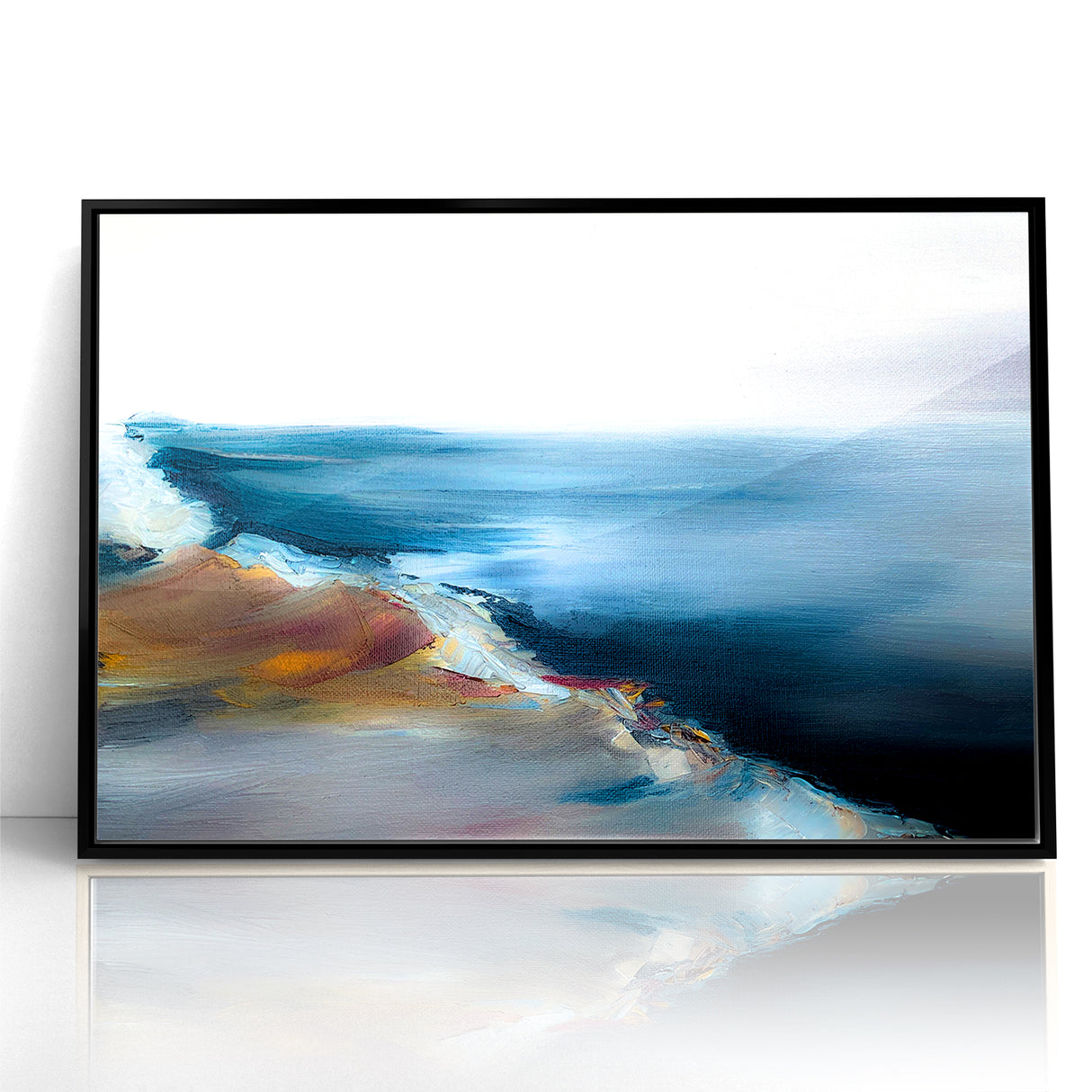 Abstract Scenery Canvas - Serene Coastal Horizon Wall Art