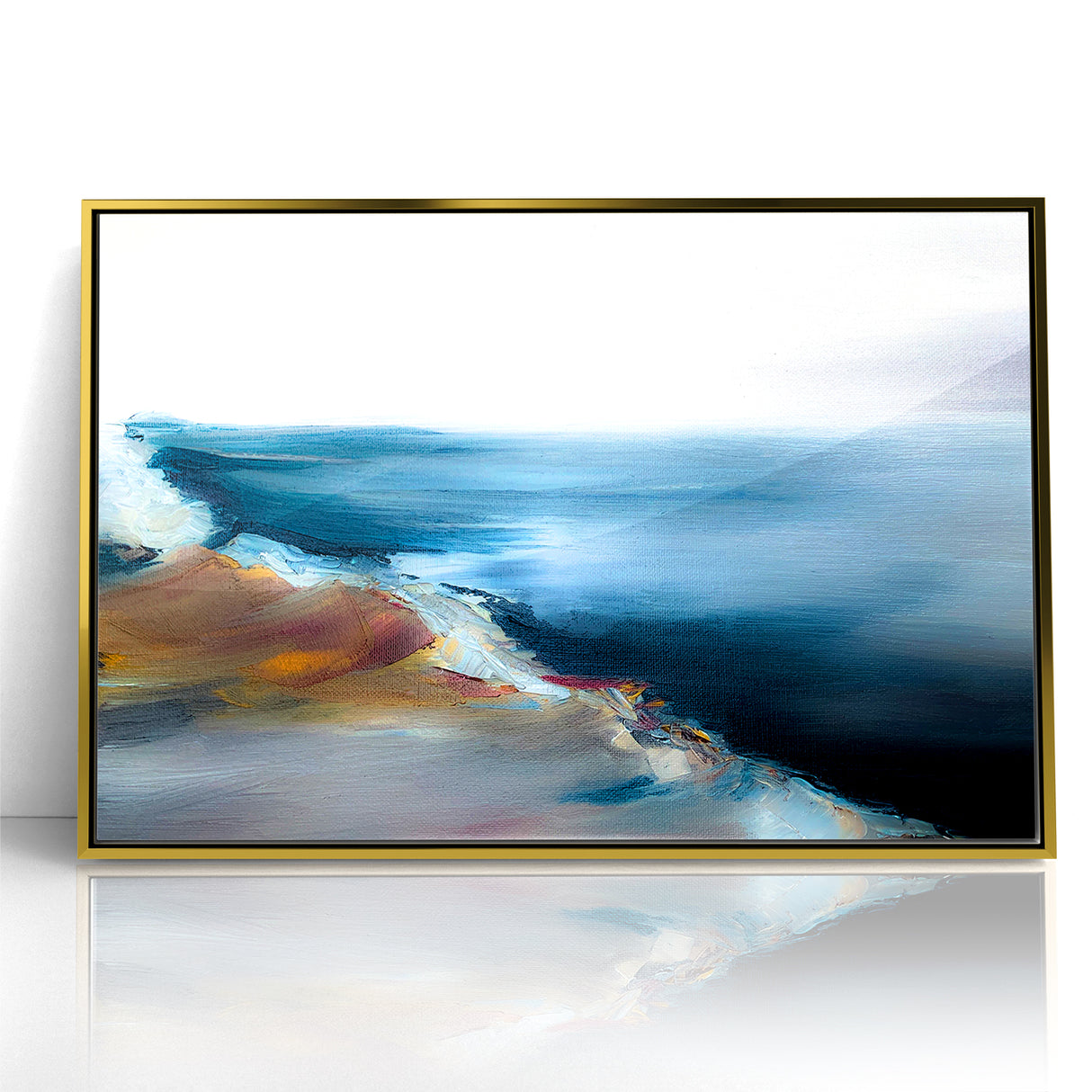 Abstract Scenery Canvas - Serene Coastal Horizon Wall Art