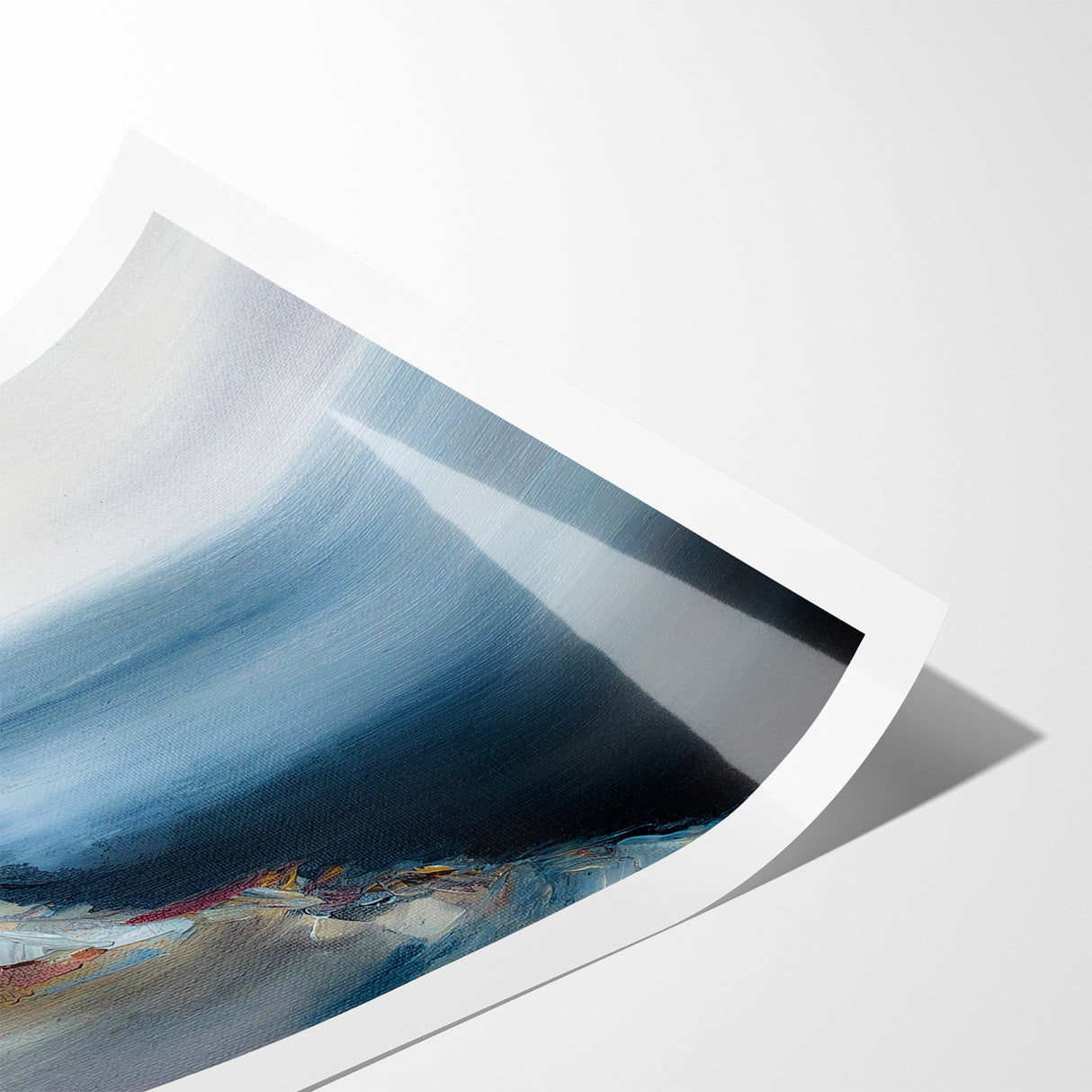 Abstract Scenery Canvas - Serene Coastal Horizon Wall Art